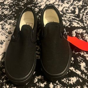 Boys vans black slip on size 1.5